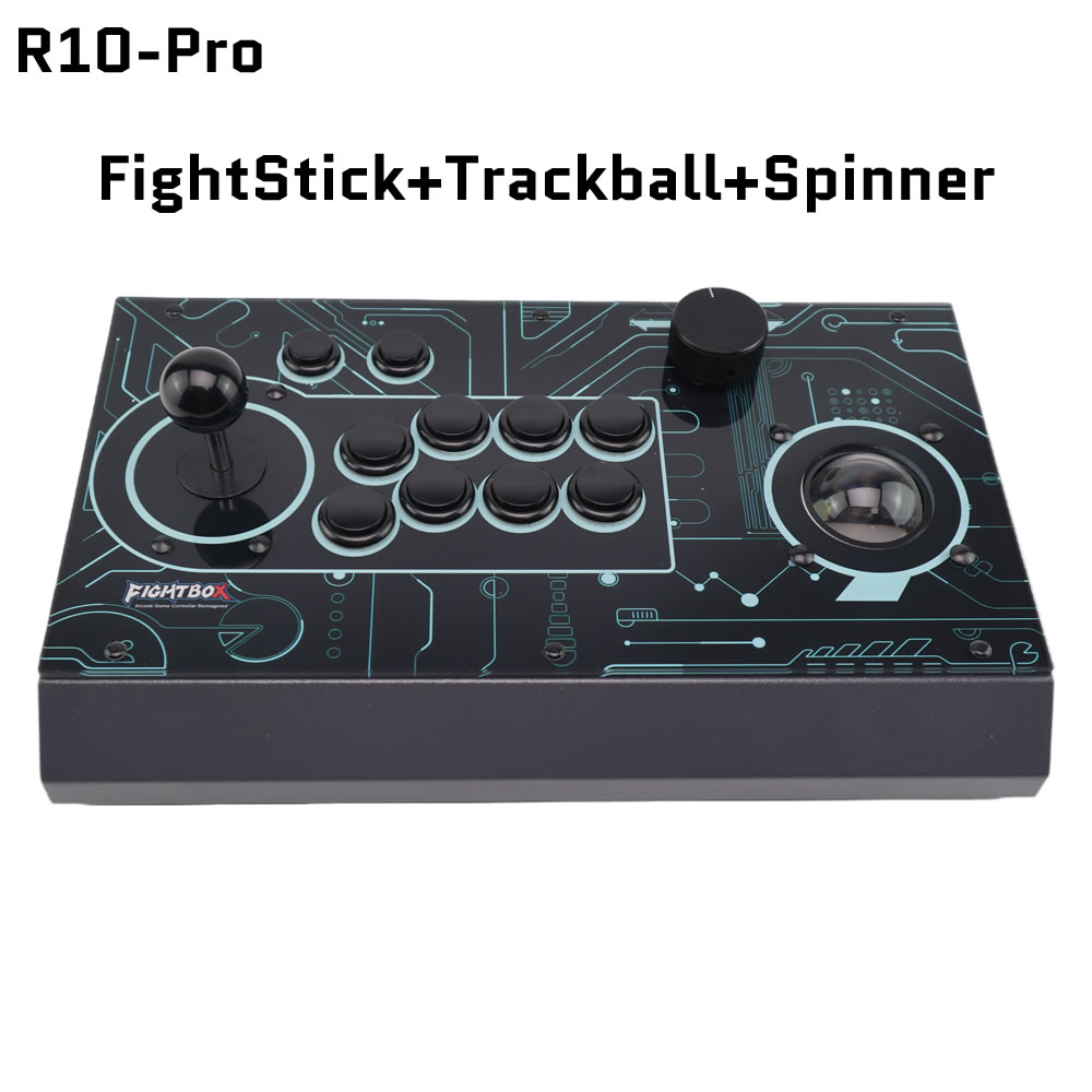 Joystick Pc Gaming - FightBox R10-PRO 아케이드 파이트 스틱 트랙볼&스피너