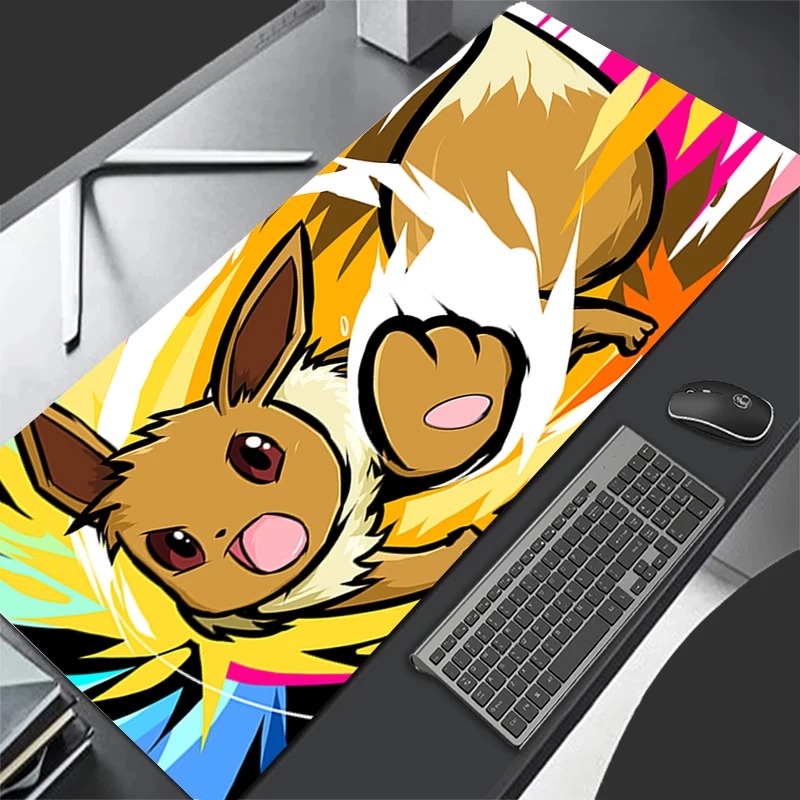 Pc Gaming Notebook - P-포켓몬 이브이 애니메이션 게임용 마우스 패드,