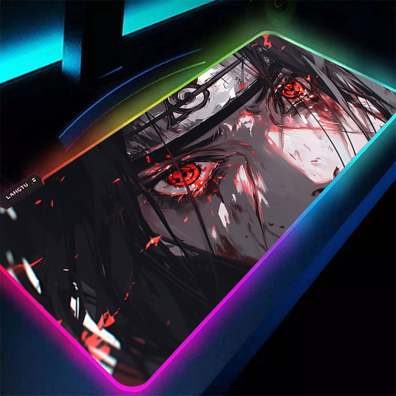 Pc Gaming Naruto - RGB 마우스 패드 90x40cm 나루토 이타치