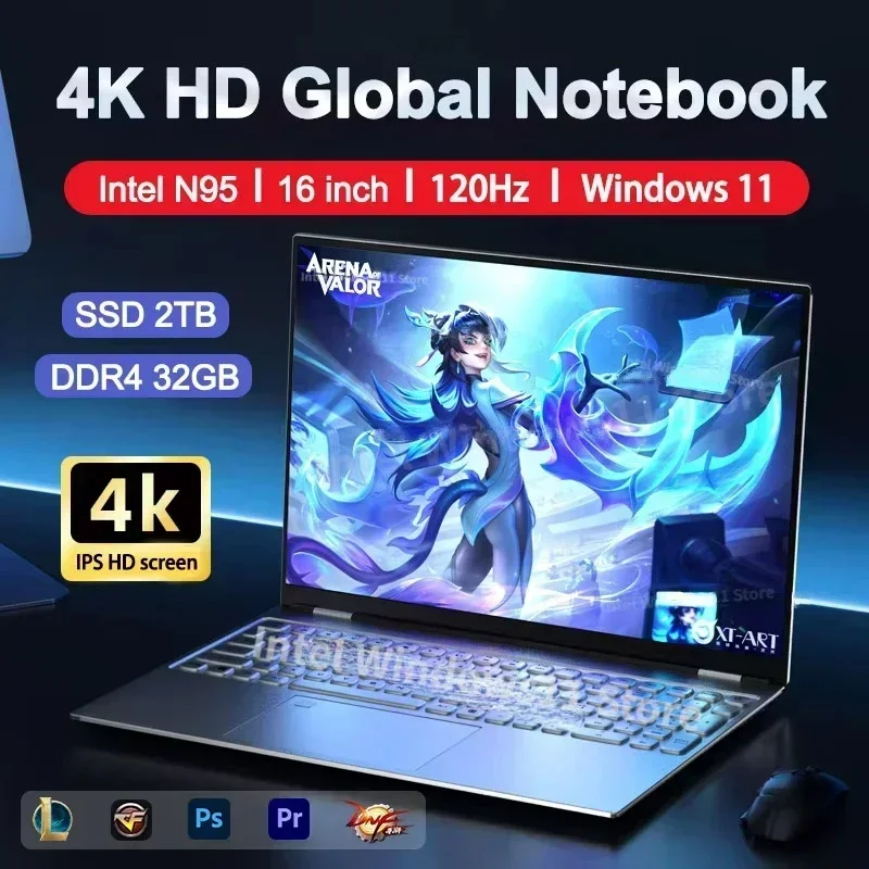Pc Gaming Notebook - 새로운 노트북 인텔 N95 4K HD