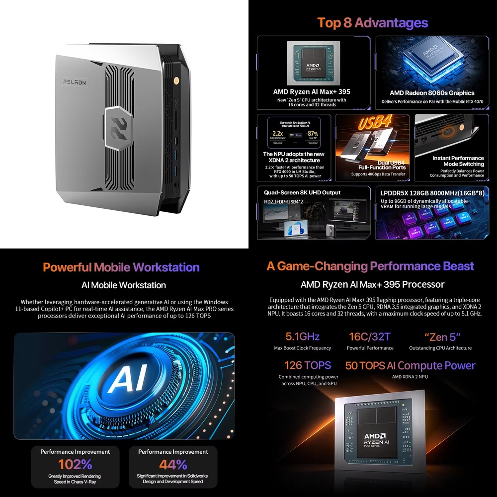 Pc Gaming Ryzen - 오픈클로우 라이젠 AI 맥스+ 395 미니