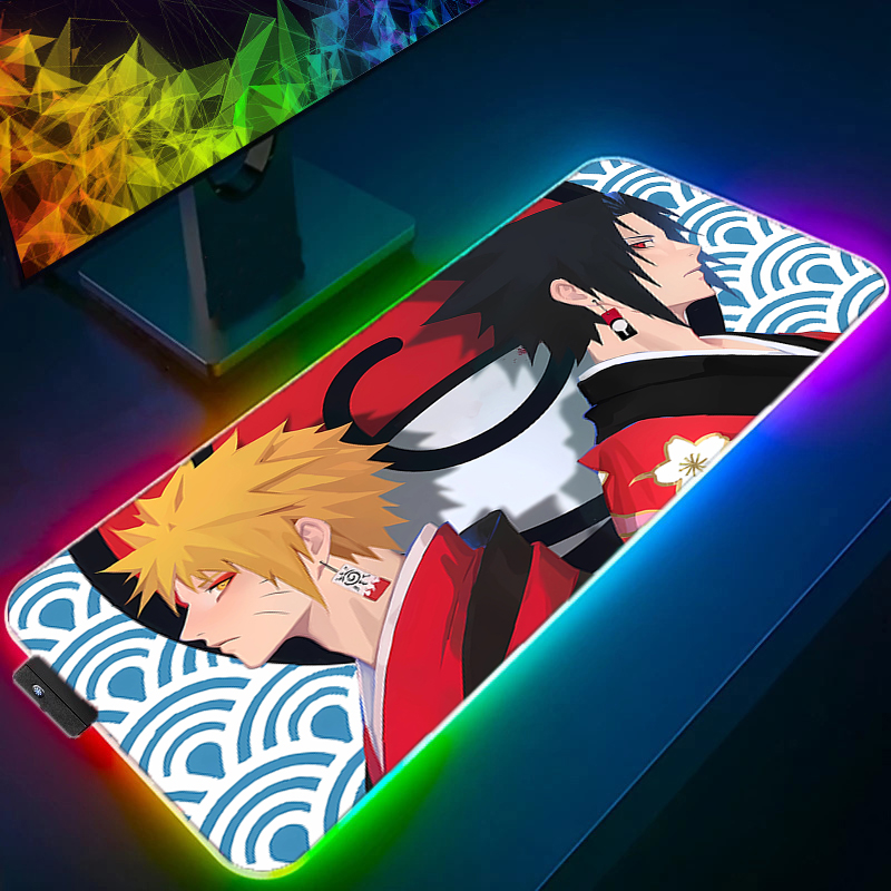 Pc Gaming Naruto - LED 마우스 패드 내구성 있는 애니메이션
