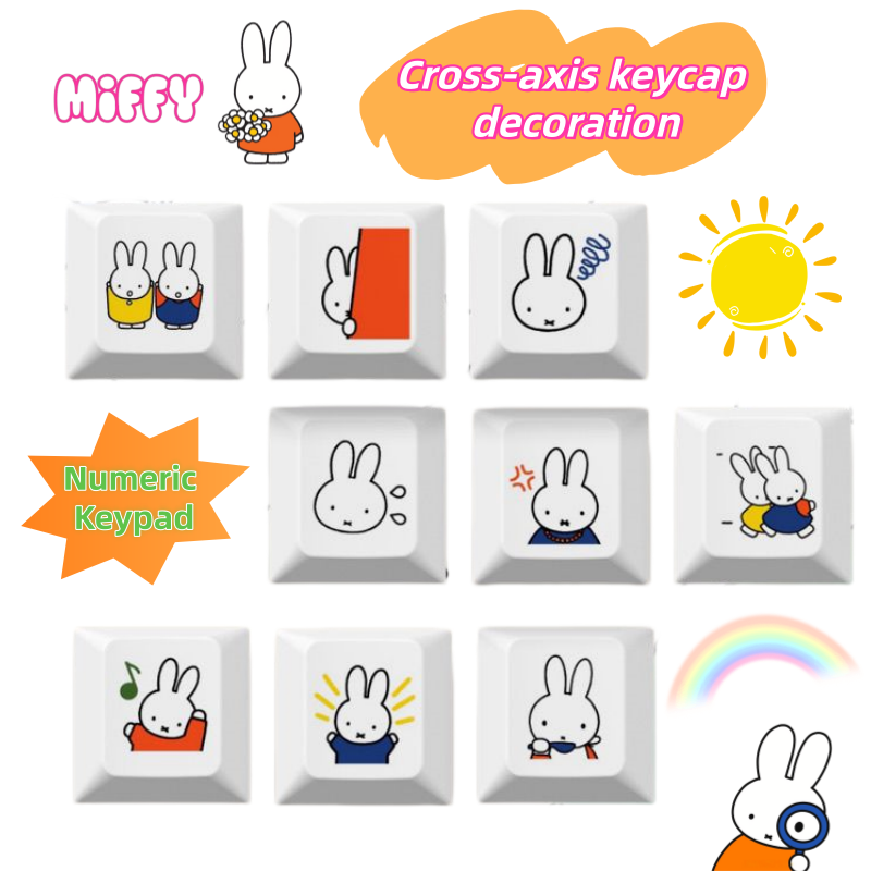 새로운 미피 토끼 만화 귀여운 키캡 독창적인 개성 불투 - Custom Keycaps 리뷰 및 가격