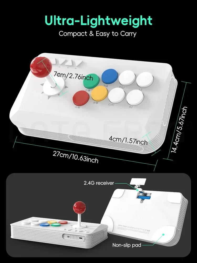 데이터 프로그 2.4G 무선 인체공학적 아케이드 파이트 - Joystick Pc Gaming 리뷰 및 가격