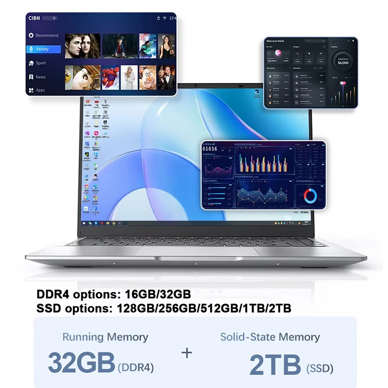 새로운 초슬림 노트북 14.1인치 16GB 램 2TB  - Pc Gaming New 리뷰 및 가격