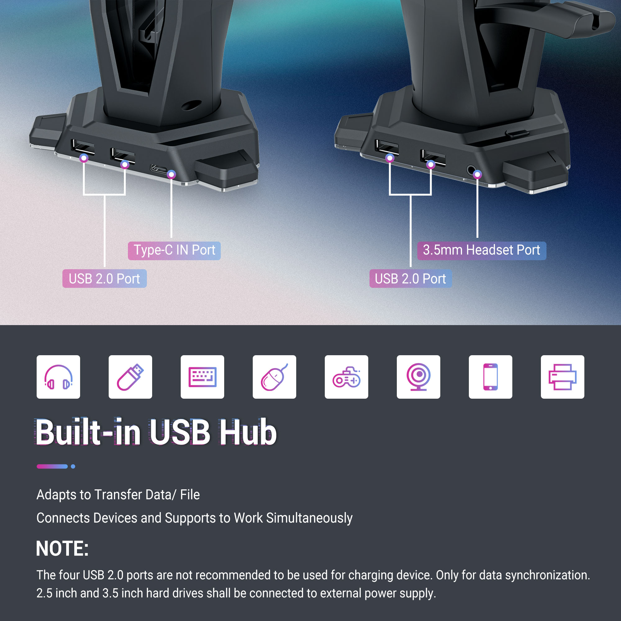 RGB 게임용 헤드셋 홀더 행거 헤드폰 스탠드, 마우스 - Mouse Bungee Holder 리뷰 및 가격