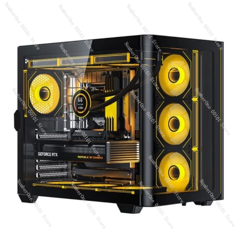 파노라마 곡면 글래스 데스크탑 PC 케이스 ATX 미들 - Pc Gaming Case 리뷰 및 가격