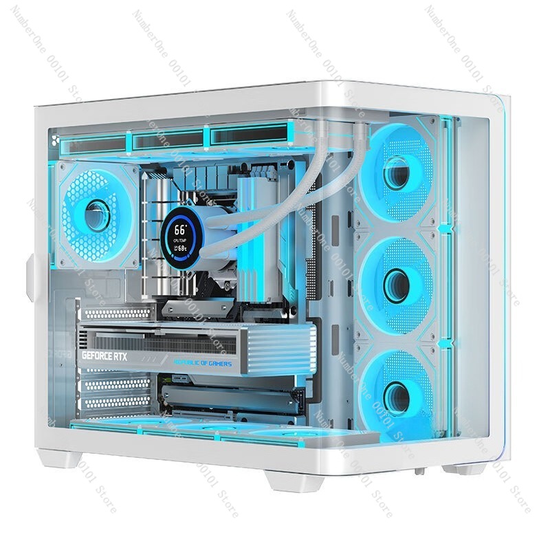 파노라마 곡면 글래스 데스크탑 PC 케이스 ATX 미들 - Pc Gaming Case 리뷰 및 가격