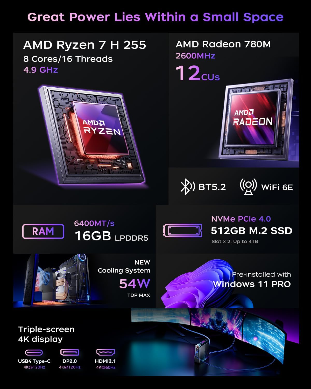 KAMRUI 게이밍 미니 PC Ryzen 7 H255  - Pc Gaming Ryzen 리뷰 및 가격